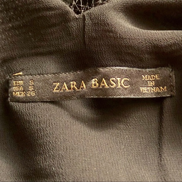 Zara Black Fuzzy Tank Sz Small - Picture 3 of 3